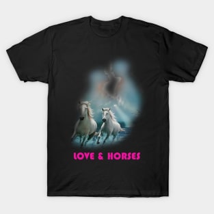 Love & Horses design T-Shirt
